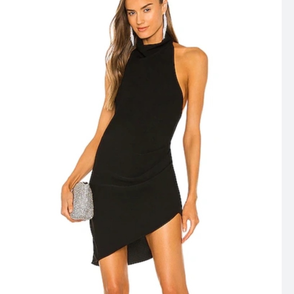 Amanda Uprichard Black Halter Dress
